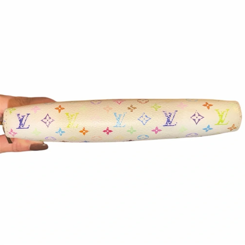 Louis Vuitton Murakami White Monogram Multicolore Zippy Wallet Multi Color - Picture 11 of 13